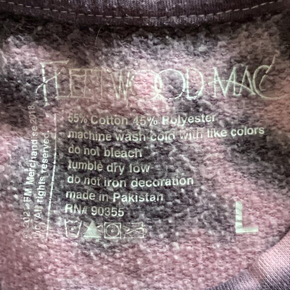 Fleetwood Mac Rumours Women's Purple Tie Dye Sweatshirt Crew Neck Size L - Picture 6 of 7